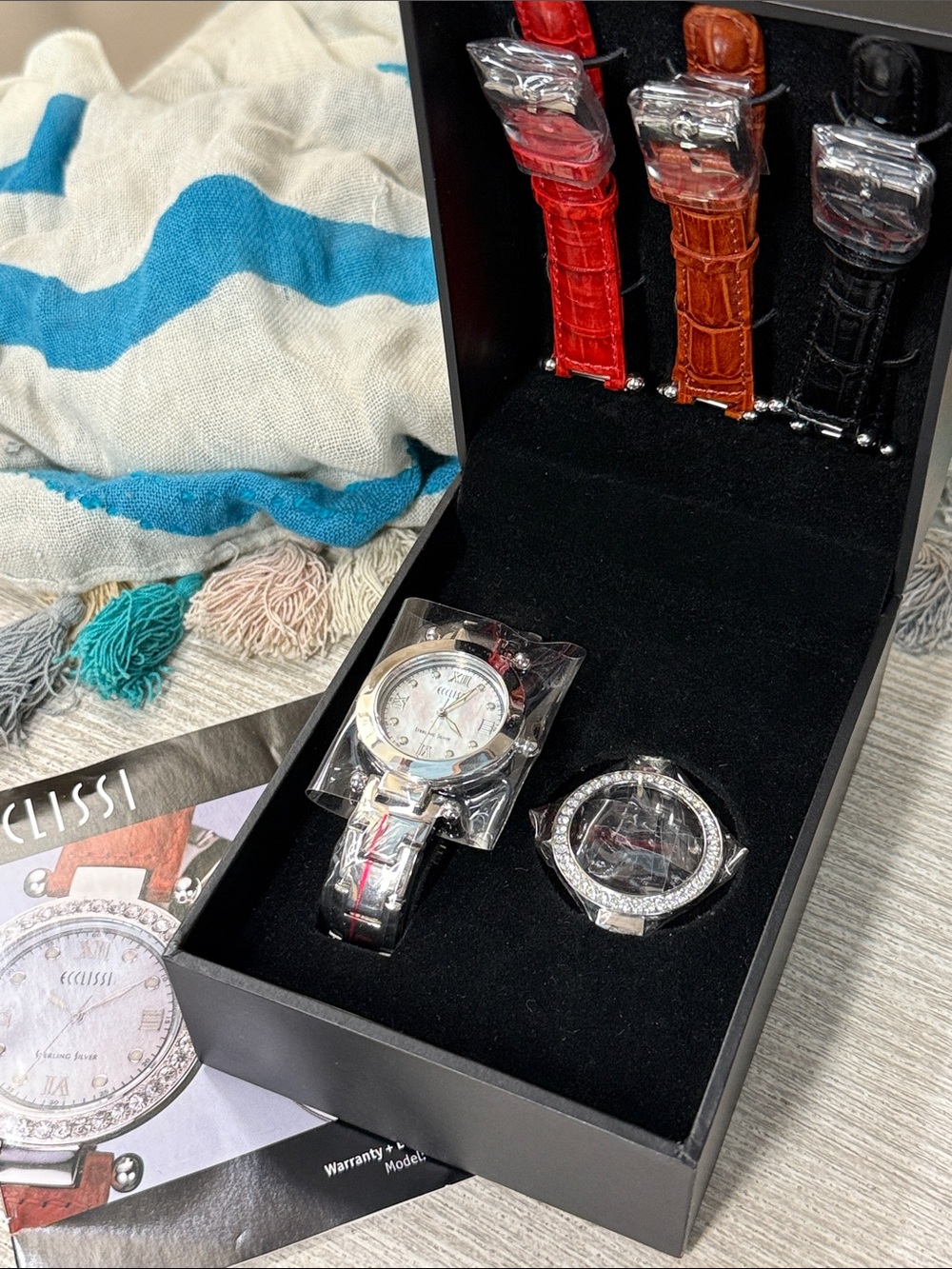 NWT Ecclissi Sterling Silver Watch Set